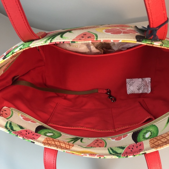 **SALE**NWT DOONEY & BOURKE Large Zip Shopper Tuity Fruity - Picture 4 of 7